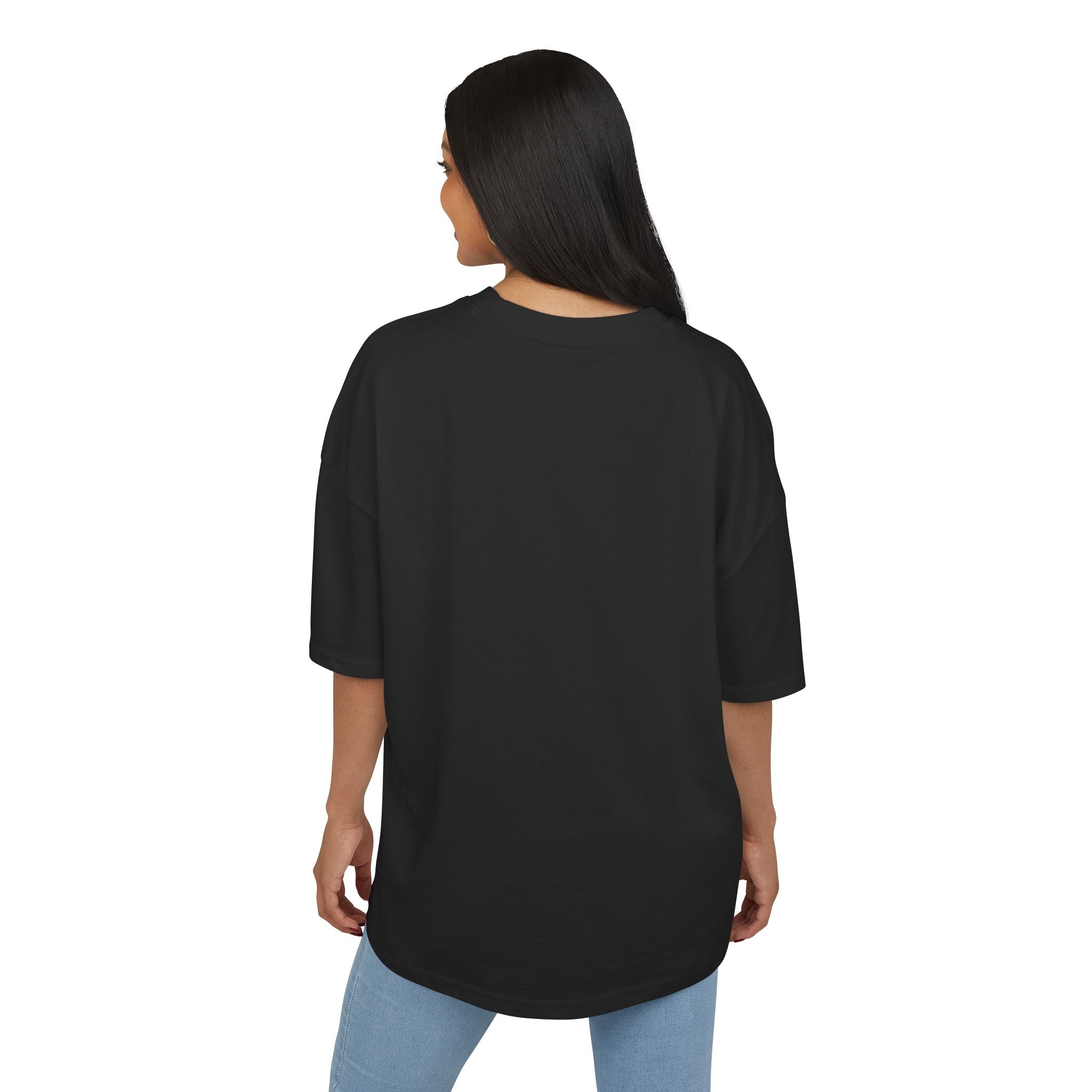 Minimalistisches Runen-Logo T-Shirt – Schwarzes Boxy Shirt aus Baumwolle