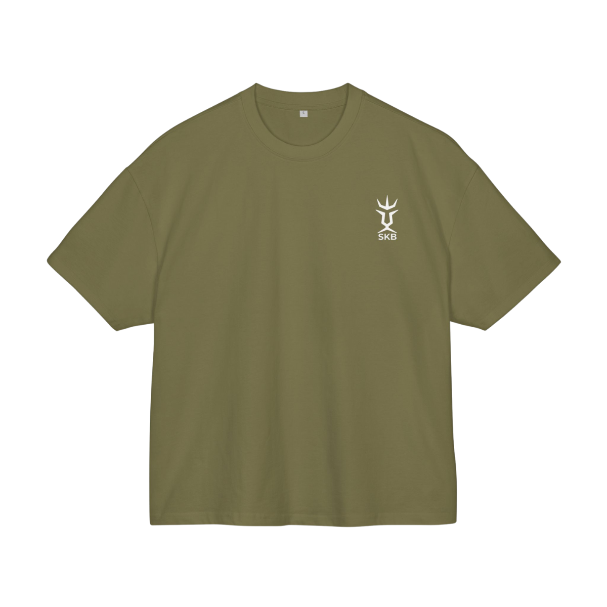 Minimalistisches Runen-Logo T-Shirt – Schwarzes Boxy Shirt aus Baumwolle