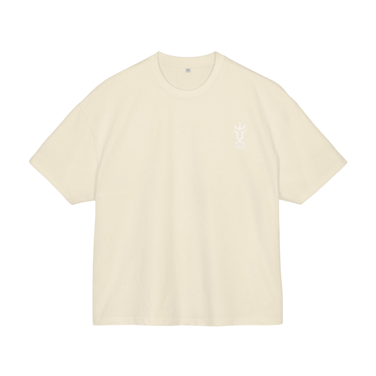 Minimalistisches Runen-Logo T-Shirt – Schwarzes Boxy Shirt aus Baumwolle