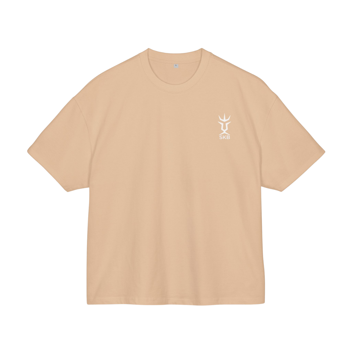 Minimalistisches Runen-Logo T-Shirt – Schwarzes Boxy Shirt aus Baumwolle